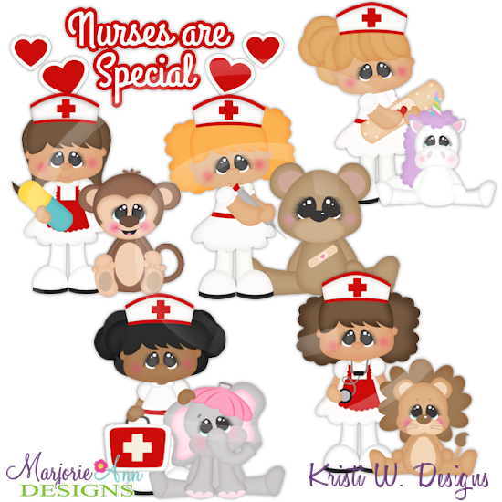 Little Nurse~Nurses Are Special Cutting Files-Includes Clipart - Click Image to Close